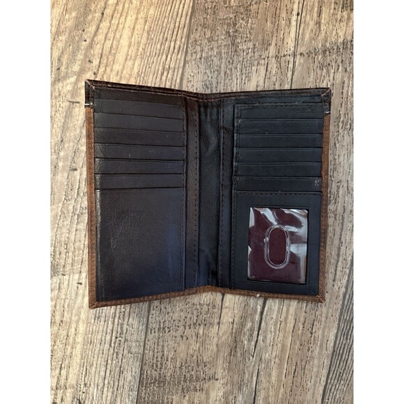 AMERICAN BISON LEATHER WESTERN WALLET/CHECKBOOK COVER - Picture 4 of 10